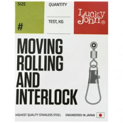 Вертлюги c застежкой LH скольз. Lucky John Pro Series Moving Rolling And Interlock 003L 7шт.