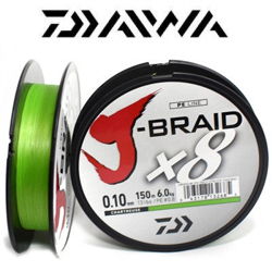 Daiwa J-Braid X8 300m (флуор.-желтая)