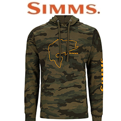 Simms Bass Outline Hoody, Woodland Camo