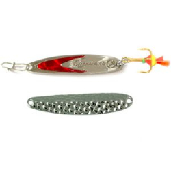 Блесна вертикальная EcoPro "Судачья" 50мм 6гр. красный флекс цв. Sb/SRF золот.крюч.