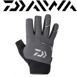 Daiwa DG-8424W Cold Protection Light Grip Gloves 3 Long Cut (Gunmetal)