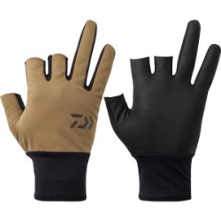 Перчатки Daiwa DG-8025W Windproof Beltless Gloves 3 Cuts [Mocha] XL
