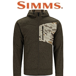 Simms CX Hoody - Full Zip, Dark Stone/Ghost Camo Stone