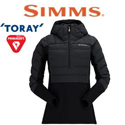 Simms Women's ExStream Pull-Over Insulated Hoody, Black