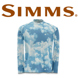 Simms Solarflex Crewneck Blue Cloud Camo