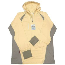 Футболка Kosadaka Ice Silk Sunblock бежевая, размер L, UV защита, с капюшоном, дл.рукав