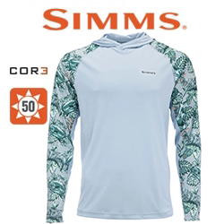 Simms SolarFlex Hoody - Print, Slamdown Steel Blue