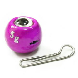Мормыш Груз крашеный разборная чебурашка "ШАР" 5 гр., цвет 16-фиолетовый люминофор GCR(B)C-05-16 10 шт