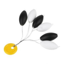 Стопоры Mikado Trout Campione Float Football д.12*26мм ( 6шт.) пенопл., овальные (Арт.ATC-S03-12X26)