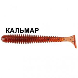 Силиконовая приманка Crazy Fish Vibro Worm 2.5" 81-65-57-6 кальмар цв. amber (янтарь)