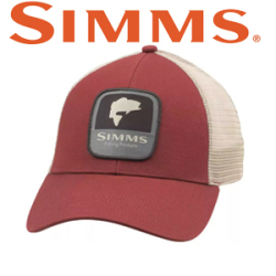 Simms Bass Patch Trucker, Rusty Red