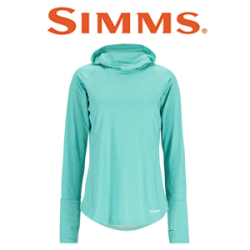 Simms Women's SolarFlex Cooling Hoody, Gulf Blue