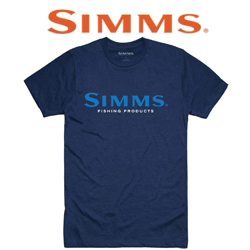 Simms Logo T-Shirt, Dark Moon Heather