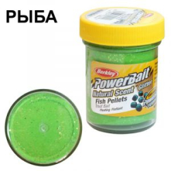 Паста форелевая Berkley Powerbait Dough Natural Scent FISH PELLET - SPRING GREEN, 1239480