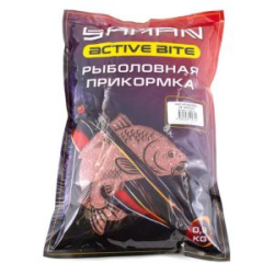 Прикормка Yaman Active Bite Карп (клубника), цв. красный, 900 гр.
