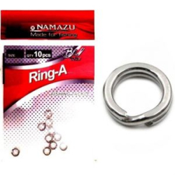 Заводное кольцо Namazu RING-A, цв. Cr, р. 6 ( d=6,3 mm), test-12 кг (уп.10 шт)