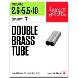 Трубочки обжимные Lucky John Pro Series Double Leader Sleever 012, длина 08мм 10шт.