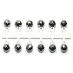 Микробисер "Яман" Кристалл, d-3 мм, цв. серебряный, подвеска короткая (уп. 12 шт.)