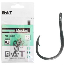 Крючки BAT Mustad КН 10062 (№ 0,8) уп.10