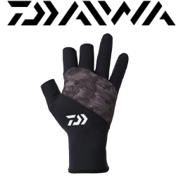 Daiwa DG-7624W Titanium Alpha Gloves 3 Pieces Cut (Squid Camo)