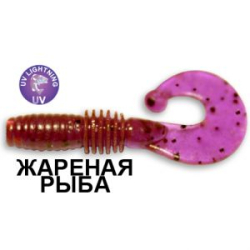 Силиконовая приманка Crazy Fish Power Mace 10-4-12-3 жареная рыба цв. ultraviolet (ультрафиолет)