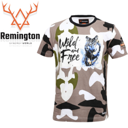 Remington Men’s Short Sleeve R- Neck Tshirt AOP Camouflage Grey