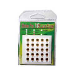 3D Lure Eyes STRIKE PRO Объемные глаза наклейки желтые (диаметр 5,0 мм.) 25шт. желтый