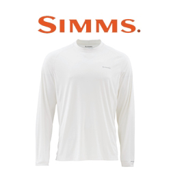 Simms Solarflex LS Crewneck Solid White