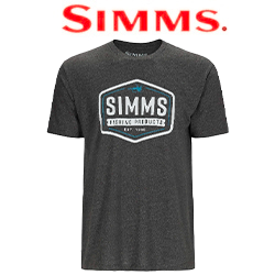 Simms Fly Patch T-Shirt, Charcoal Heather