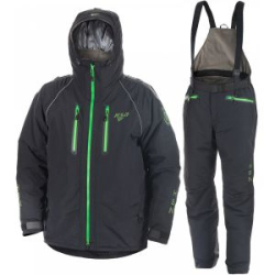 Костюм мужской демисезонный ХСН "Stalker II" -15 HardGuard, черный (зеленые молнии) (56-58/176)