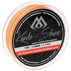 Плетеный шнур Mikado Kendo Shine 8-x HDPE 150m Orange 0.16mm /13.84kg