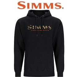 Simms Logo Hoody, Charcoal Heather