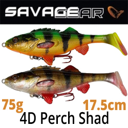 Savage Gear 4D Perch Shad 17.5cm 75g