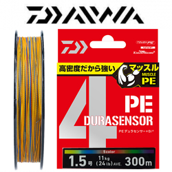 Daiwa UVF PE Dura Sensor 4Braid +Si² [10m x 5colors] 300m