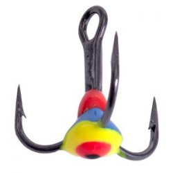 Крючок-тройник для приманок Lucky John 05SET с каплей цвет. 5шт. набор