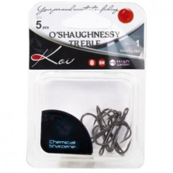 Крючок тройник KOI "O'Shaughnessy Treble", размер 6 (INT), цвет BN (10 шт.)