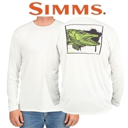 Simms Solar Tech Tee Muskie Face White