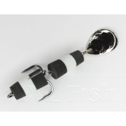 Приманка Мандула "Флажок" XXL Fish Модель 30 цв. ЧерноБелоЧерный