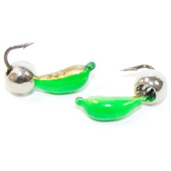 Мормышка Уралка рифлёная №1,5 (сл)+ шар серебро(0,45)
