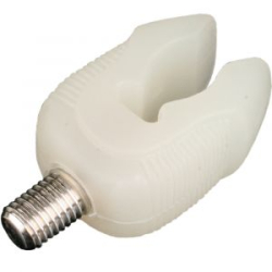 Наконечник стойки под удилище Mikado L, резин., белая со светонакопителем (Арт.AIX-RR21-L)