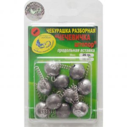 Груз Разборная чебурашка "Чечевичка штопор" 20 гр., прод. вставка уха GCR(ST)-1-20 10 шт