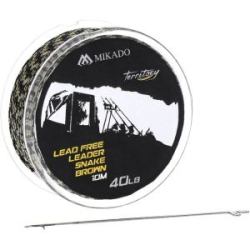Лидкор супер-мягкий, утяжелённый Mikado Territory Lead Free Leader (40LB, 10м ) тёмный (AMC-LFL40DC)
