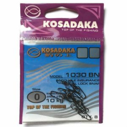 Застежка Kosadaka Double insurance special lock snap №0 10kg (5шт.) 1030BN-0
