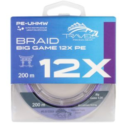 Плетёный шнур Travel Big Game 12x PE 200m #1.2/27lb (0.181 мм\12.3кг)