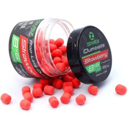 Бойлы плавающие ZEMEX Pop-Ups Dumbells Strawberry, 8х6 мм, 20 гр