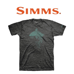 Simms Prism Trout T-Shirt Charcoal Heather