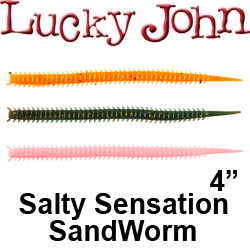 Lucky John Salty Sensation SandWorm 4"