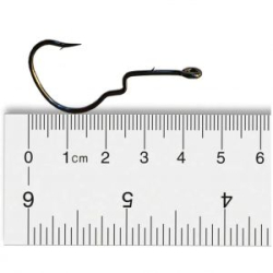 Крючок офсетный Fish Season Double Lock Worm, №1/0, покрытие BN (4 шт)