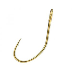 Крючки одинарные Sprut Hari S-21 GD #8 (Single Bait Hook Gold) 1упак*9шт