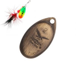 Блесна вращающаяся Mikado Focus №5 - золото состаренное